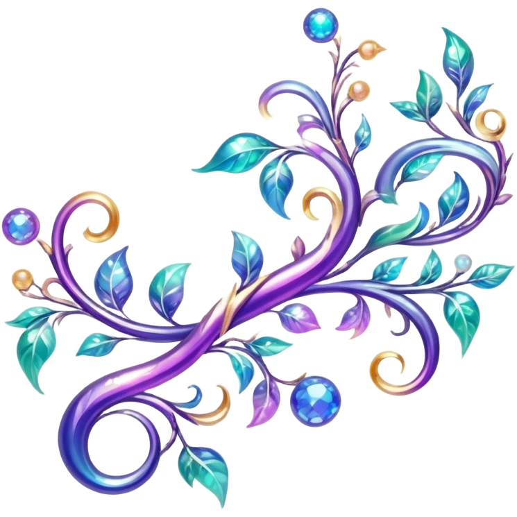 Epic divine sparkly glittery shiny legendary celestial vines flowery complex detailed iridescent gradients marbles aesthetic-scenery-Decorations emoji