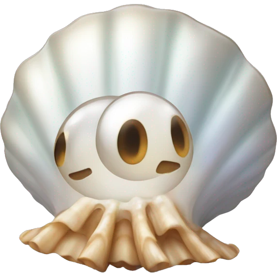 Pearl in seashell  emoji