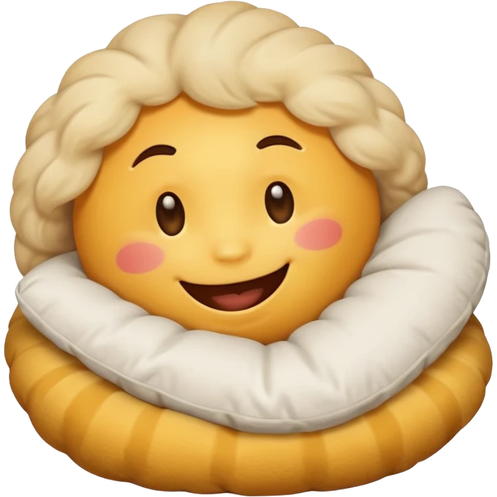 an emoji eating a pillow emoji