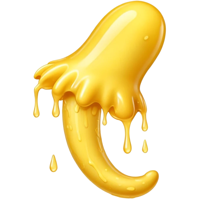 yellow (same color as standard iphone smileys) veiny penis dripping cum emoji