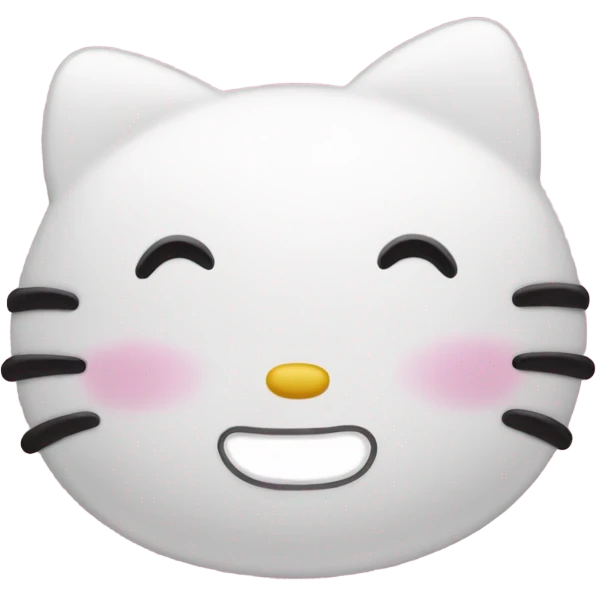 Hello kitty laughing emoji