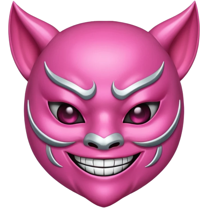 A pink girly oni mask emoji