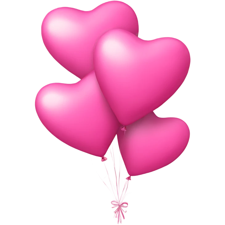 Pink heart balloon bouquet  emoji