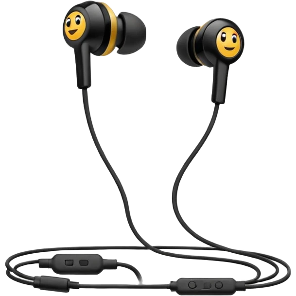 old wired earphones emoji