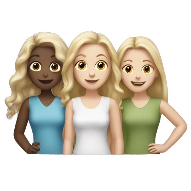 Three white girls with fish emoji