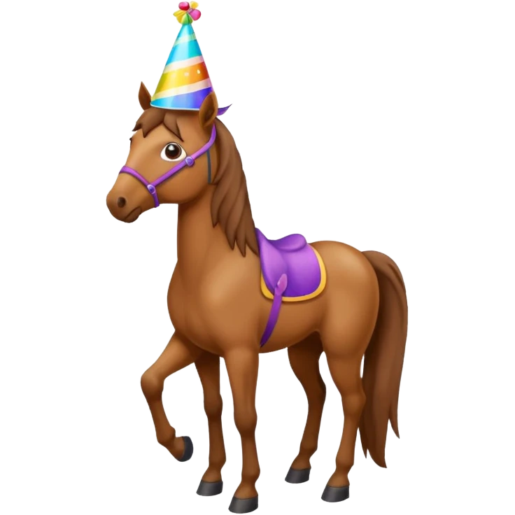 horse with party hat emoji