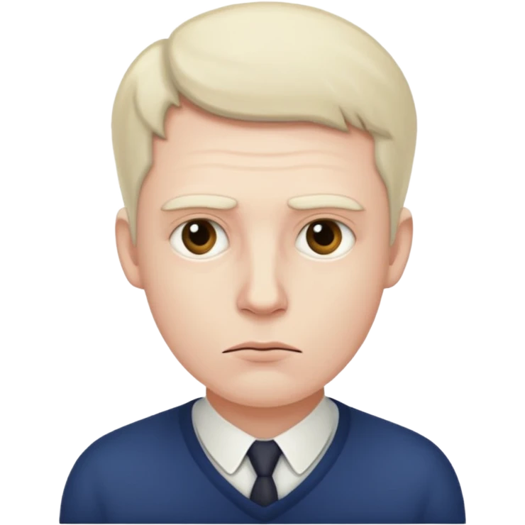 British man thinking emoji
