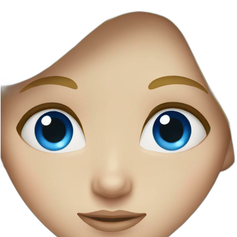 Blonde girl with blue eyes emoji