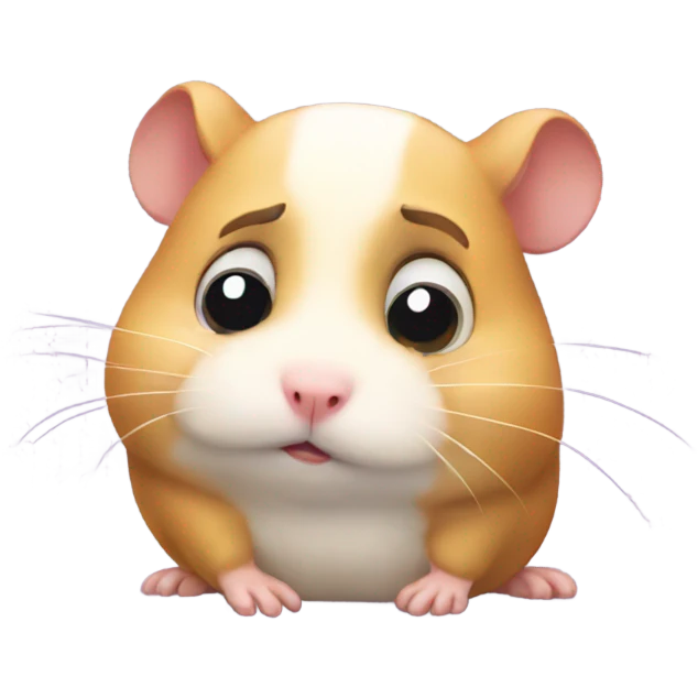 Sad hamster  emoji