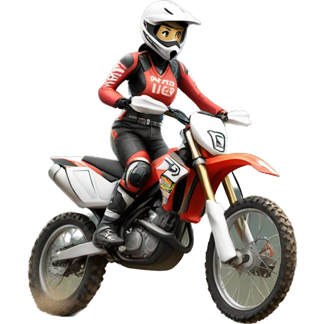 Woman moto cross emoji