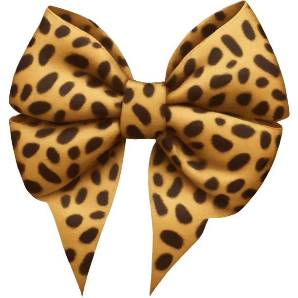 cheetah print bow emoji