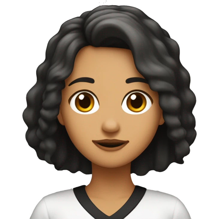 Chica con el pelo largo y negro besando a chico con pelo marrón en punta y corto emoji