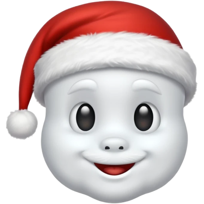 Casper wearing Santa hat emoji