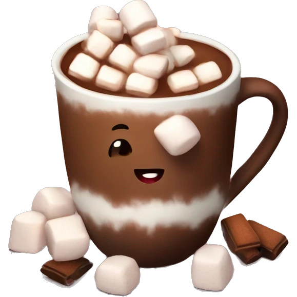 Hot cocoa and marshmallows  emoji