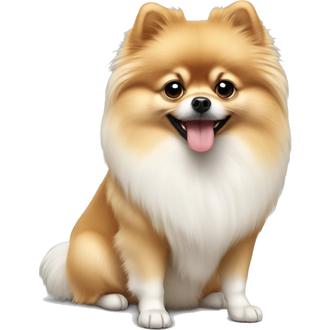 Pomeranian shpitz white emoji