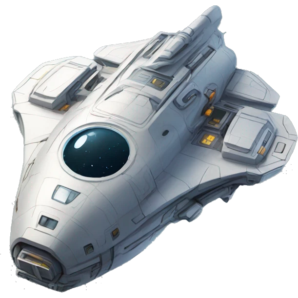 Very cool spaceship in 2D emoji