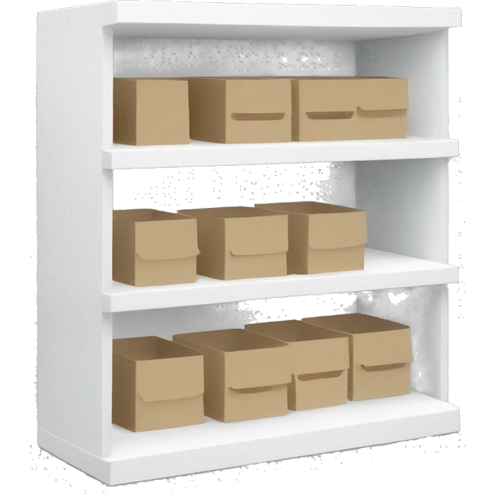 white sandpaper storage organizer shelves  emoji