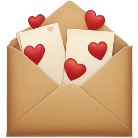brown valentine’s day envelope emoji