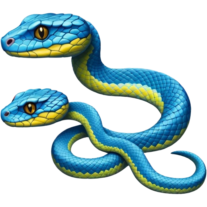 Blue cartoon pit viper emoji