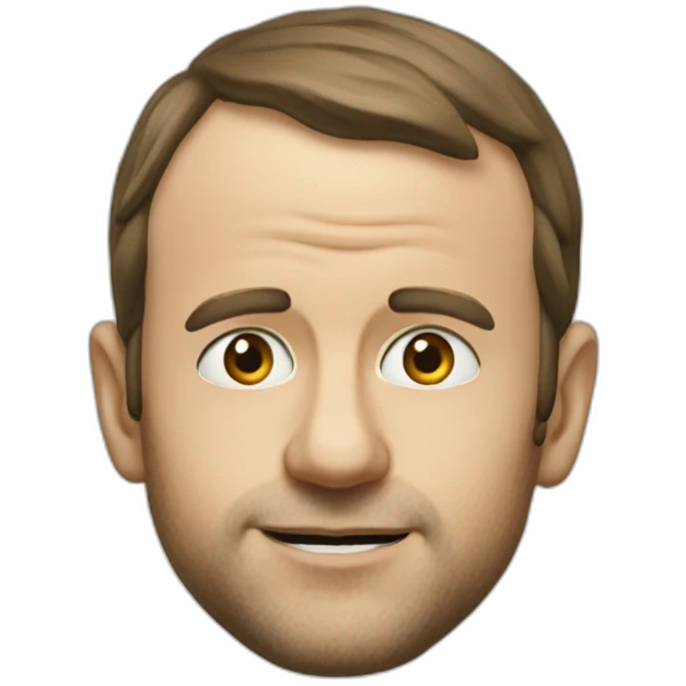 Macron mange une glacer emoji