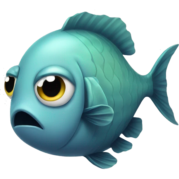 Really sad fish emoji
