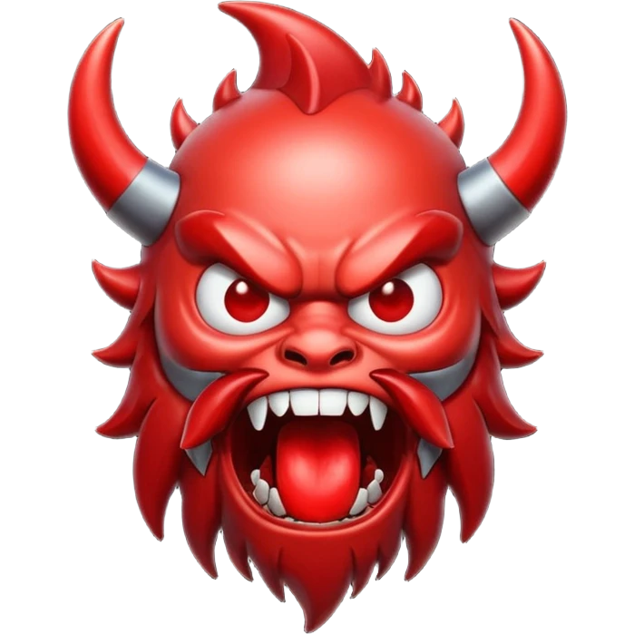Red fang emoji