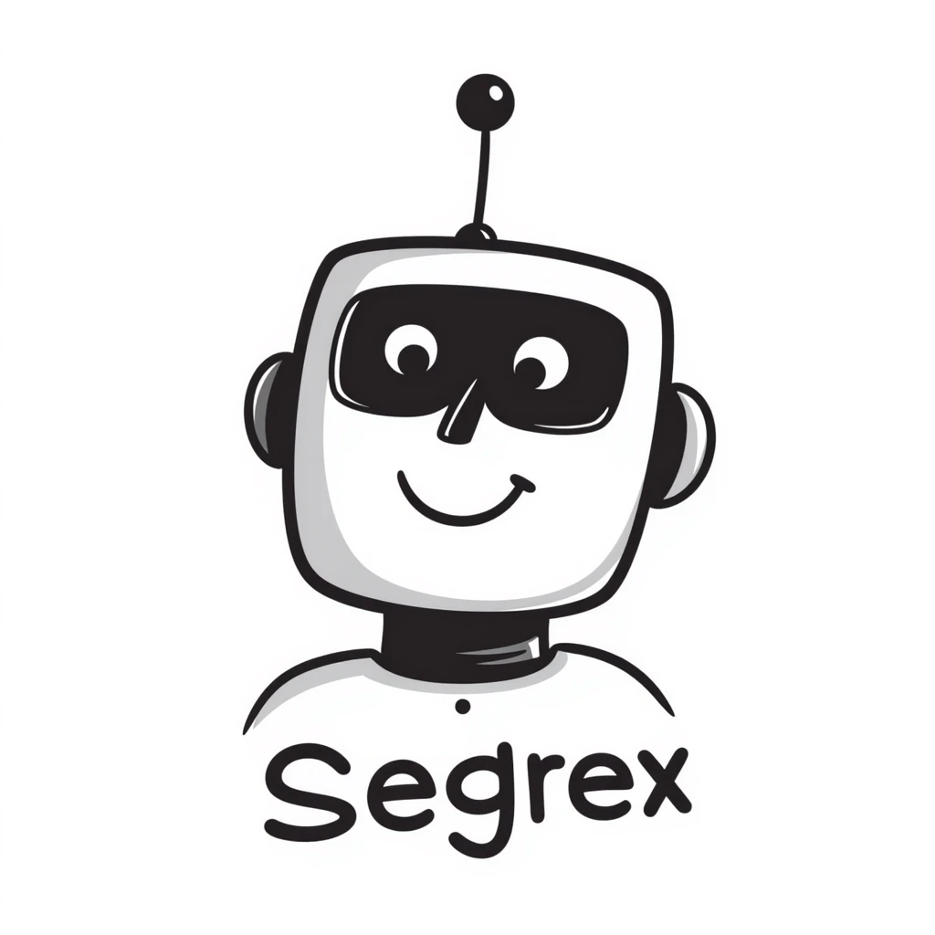 smiling robot head with an elbow sign and the word 'Segrex' emoji