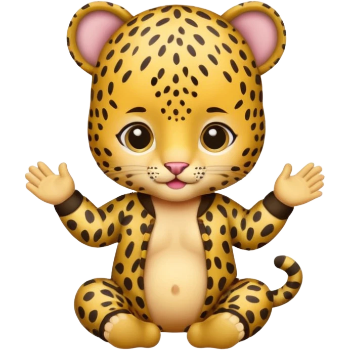 baby with leopard patterned clothes emoji