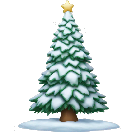 Snowy Christmas tree  emoji