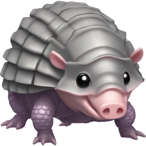 Lavender gray Pig armadillo darth Vader isopod lobster tail fanned tail feathered tail pig armadillo darth Vader face emoji