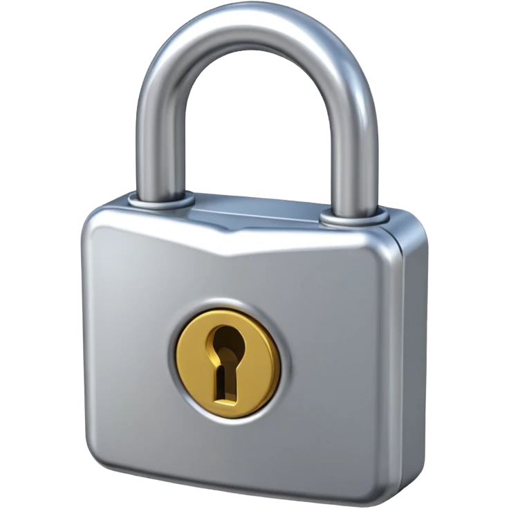 Closed padlock with a key inserted into it emoji