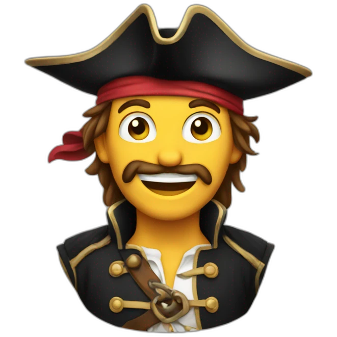 a happy pirate emoji