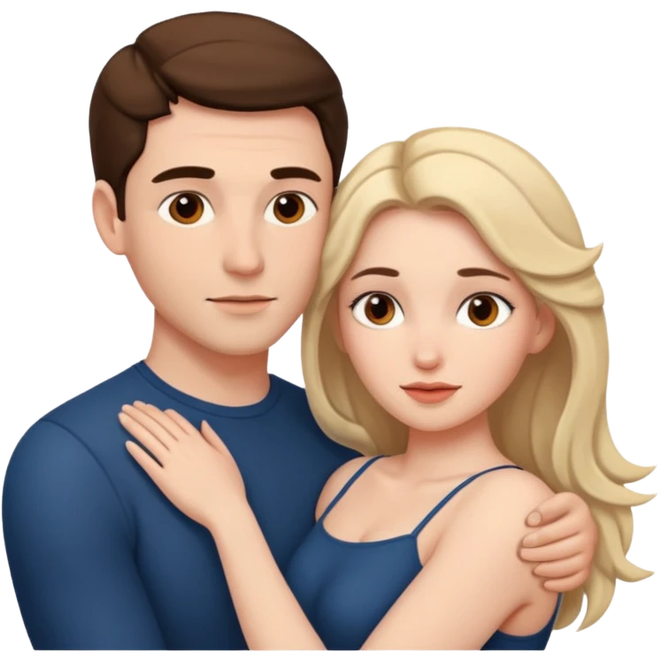Naked man and woman laying together emoji