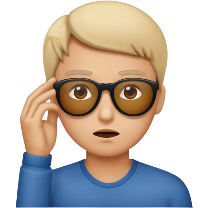 When something's so unbelievable, you gotta lower your shades to check emoji