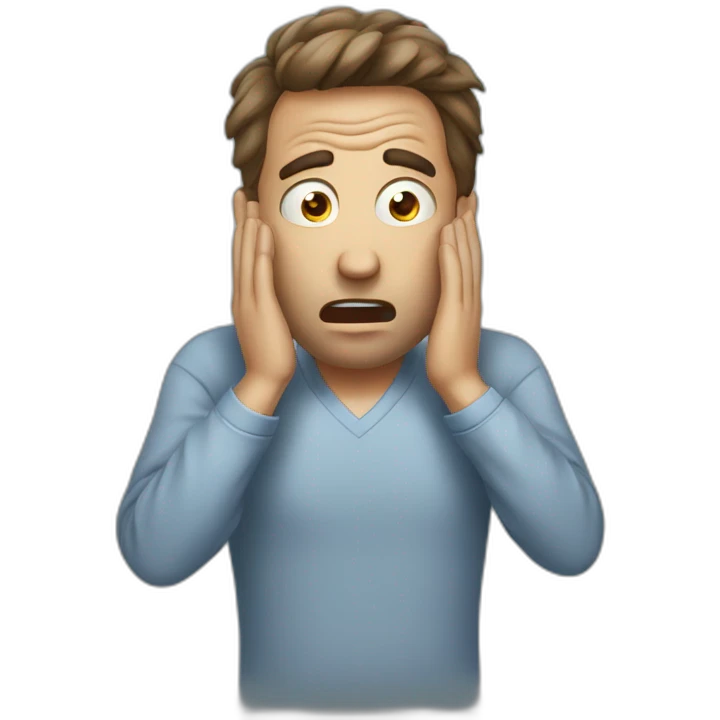 stressed man emoji