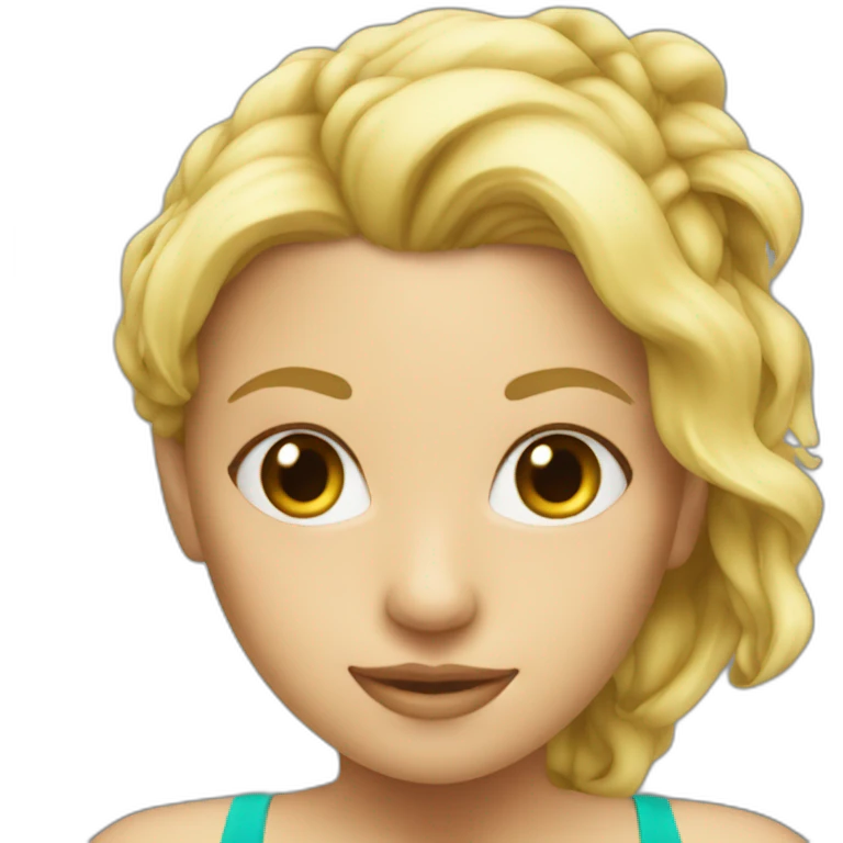Blonde girl in bikini emoji