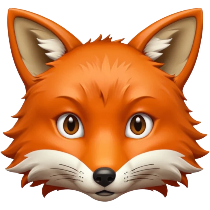 fox only face lowing solid [color] pupils, no iris emoji