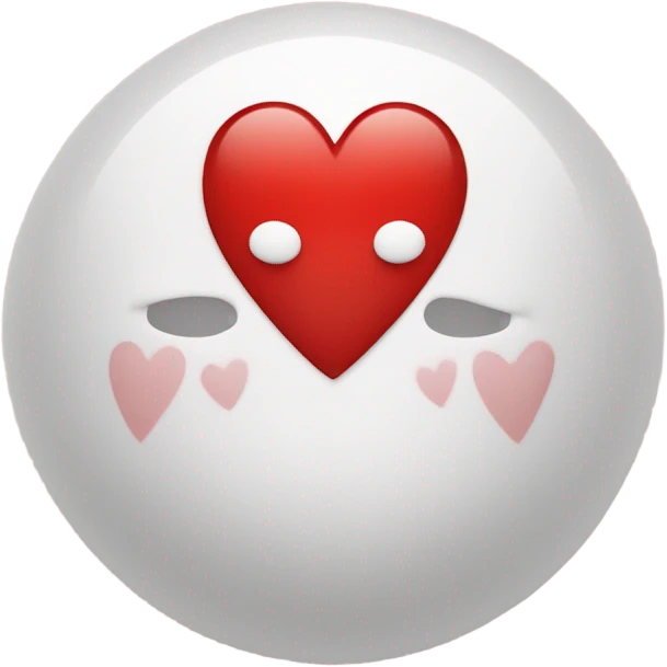 Corazón rojo y blanco  emoji