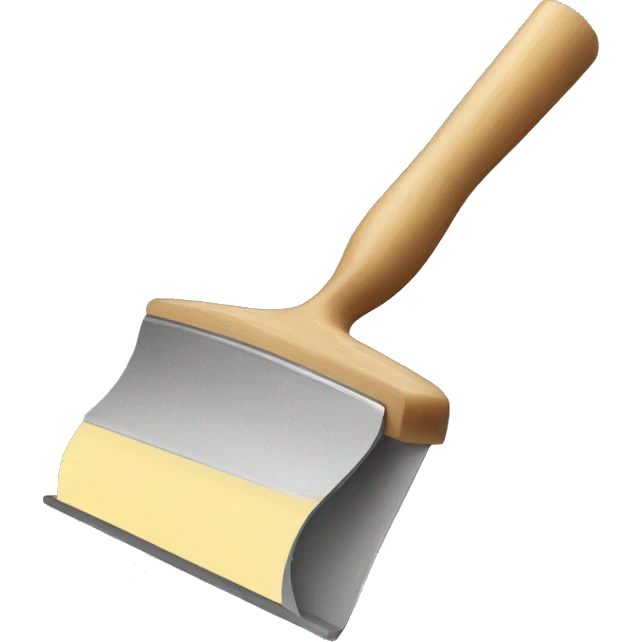 squeegee with long wooden handle emoji