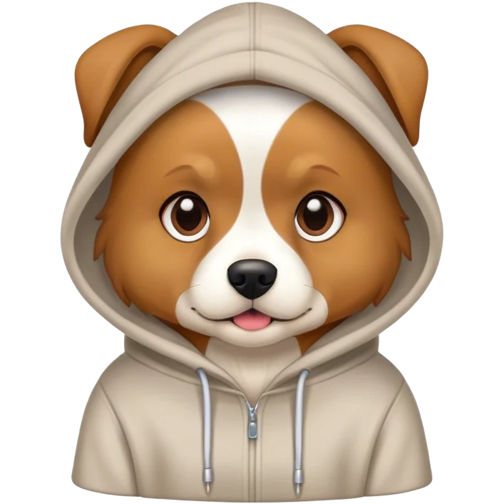 Dog wearing hoodie  emoji
