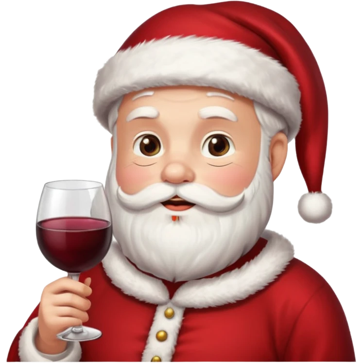 santa class tomando wine emoji