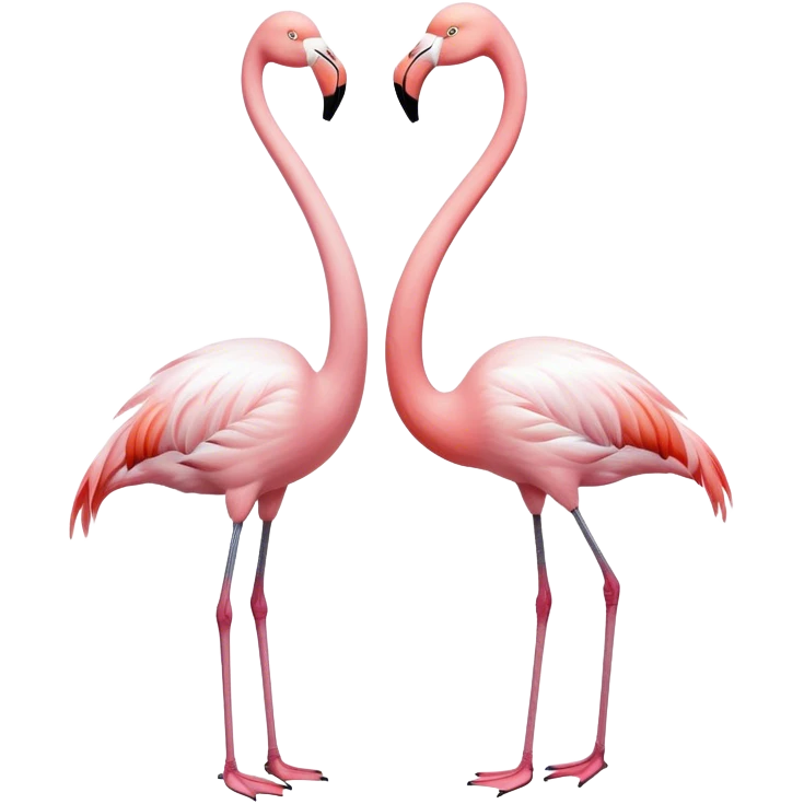 Two white flamingo friends  emoji