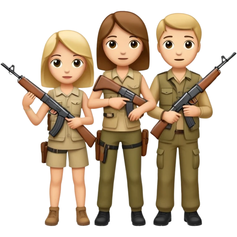 Family with Ak 47s emoji