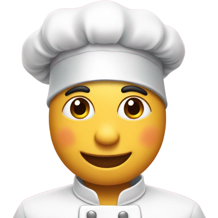 Love emoji with the chef hat emoji