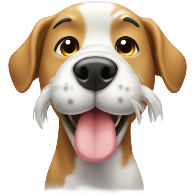 dog sniffing flour emoji
