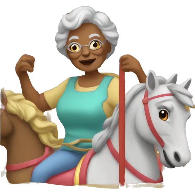 grannies on the carousel emoji