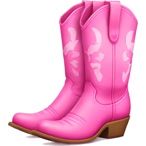 Pink cowgirl boots emoji