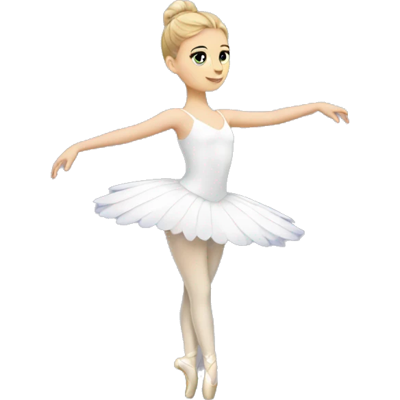 White girl swan lake ballerina in black  emoji