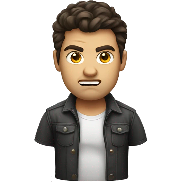 angry brunette hair male web developer emoji