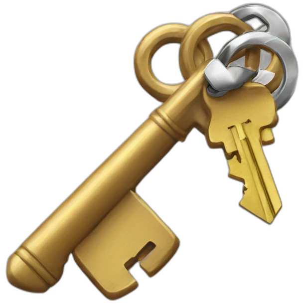 key attached to a mini flat emoji
